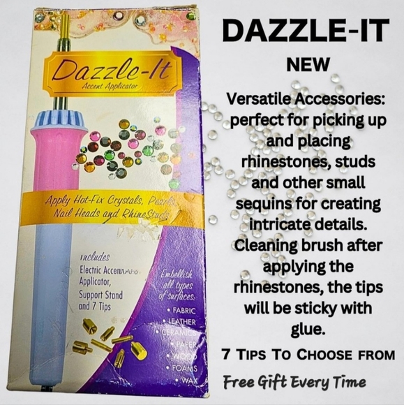 🤗Dazzle-It Rhinestone Applicator/NEW/. 7 Tips To Choose From. - Picture 1 of 4